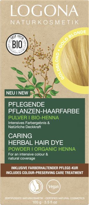 Pulver NaturWarenKaufhaus Pflanzen-Haarfarbe Goldblond günstig I Logona
