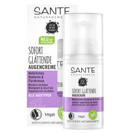 Sofort Glättende Augencreme Natürliches Hyaluron & Parakresse