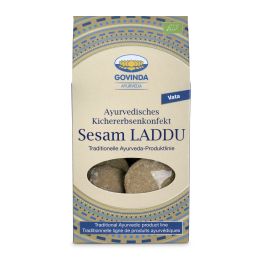 Ayurvedisches Kichererbsenkonfekt Laddu Sesam bio