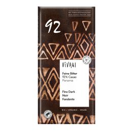 Feine Bitter Schokolade 92 % Cacao Panama mit Kokosblütenzucker bio