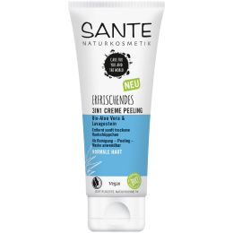 Erfrischendes 3in1 Creme Peeling Bio-Aloe Vera & Lavagestein