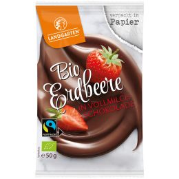 Bio Erdbeere in Vollmilch-Schokolade