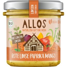 Linsen Aufstrich Rote Linse Paprika Mango bio