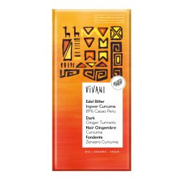 Edel Bitter Schokolade 89 % Cacao Peru Ingwer Curcuma bio