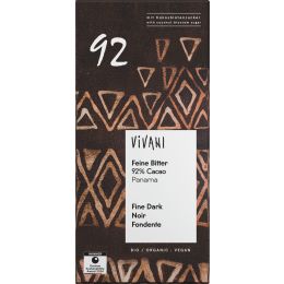 Feine Bitter Schokolade 92 % Cacao Panama mit Kokosblütenzucker bio
