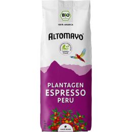 ALTOMAYO Plantagen Espresso, ganze Bohnen bio 250 g