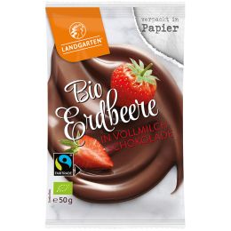 Bio Erdbeere in Vollmilch-Schokolade