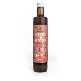 Schwarztee-Pfirsich Eistee Sirup bio