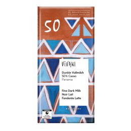 Dunkle Vollmilch 50% Cacao Panama mit Kokosblütenzucker bio