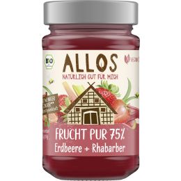 Frucht Pur 75% Erdbeere + Rhabarber bio