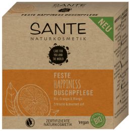 Feste HAPPINESS Duschpflege Bio-Orange & Mango