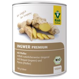 Bio Ingwer Premium mit Pfeffer Pulver