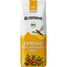 ALTOMAYO Espresso entkoffeiniert, ganze Bohnen bio 250 g