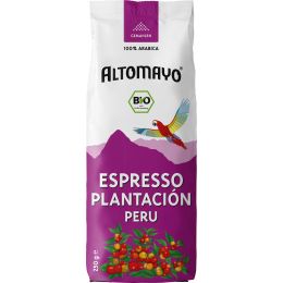 ALTOMAYO Plantagen Espresso, gemahlen bio 250 g